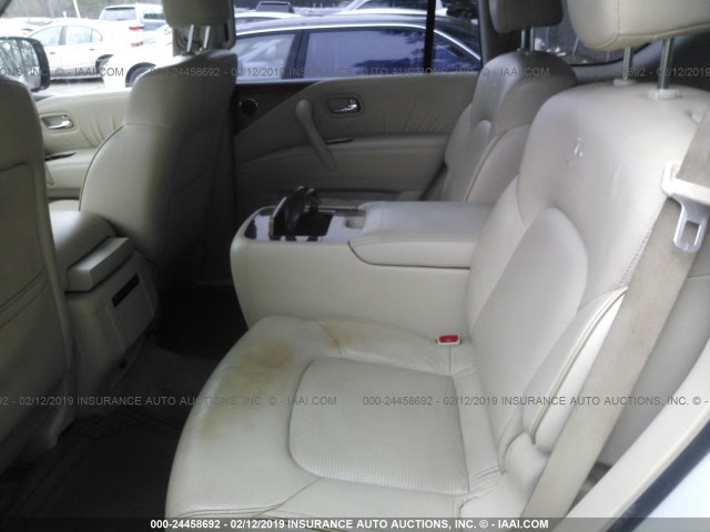 JN8AZ2NE7B9000901 - 2011 INFINITI QX56 WHITE photo 8