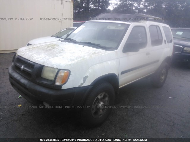 5N1ED28T31C588251 - 2001 NISSAN XTERRA XE/SE WHITE photo 2