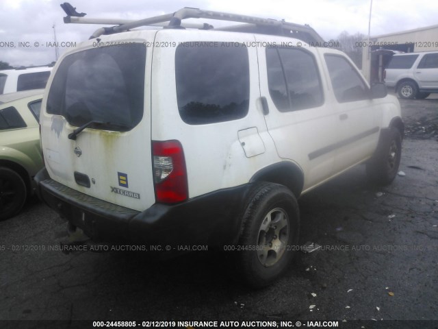 5N1ED28T31C588251 - 2001 NISSAN XTERRA XE/SE WHITE photo 4