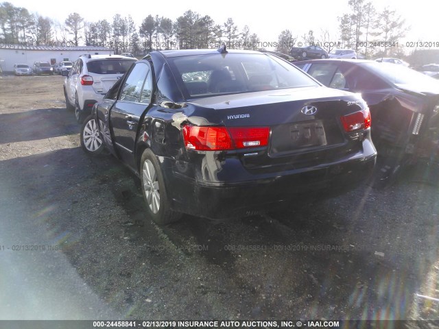 5NPEU46C89H562313 - 2009 HYUNDAI SONATA SE/LIMITED BLACK photo 3