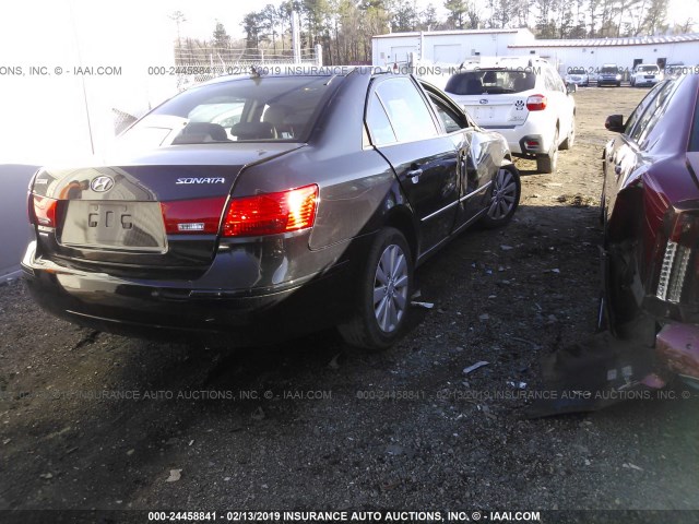 5NPEU46C89H562313 - 2009 HYUNDAI SONATA SE/LIMITED BLACK photo 4