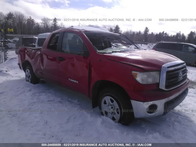 5TFUM5F11BX023588 - 2011 TOYOTA TUNDRA DOUBLE CAB SR5 RED photo 1