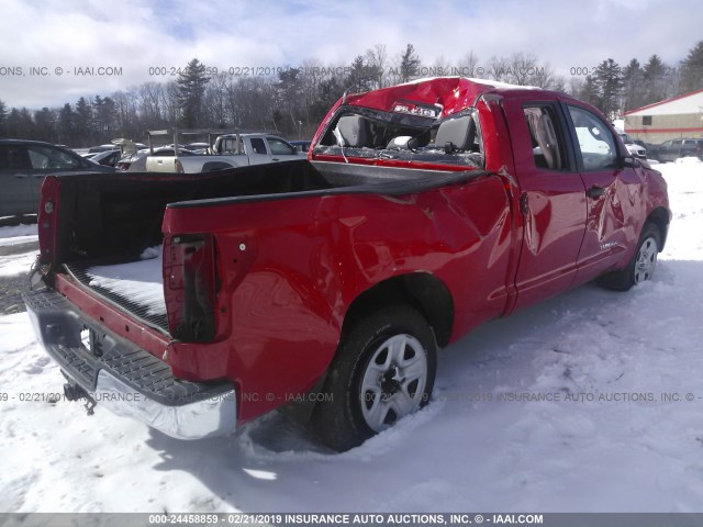 5TFUM5F11BX023588 - 2011 TOYOTA TUNDRA DOUBLE CAB SR5 RED photo 4