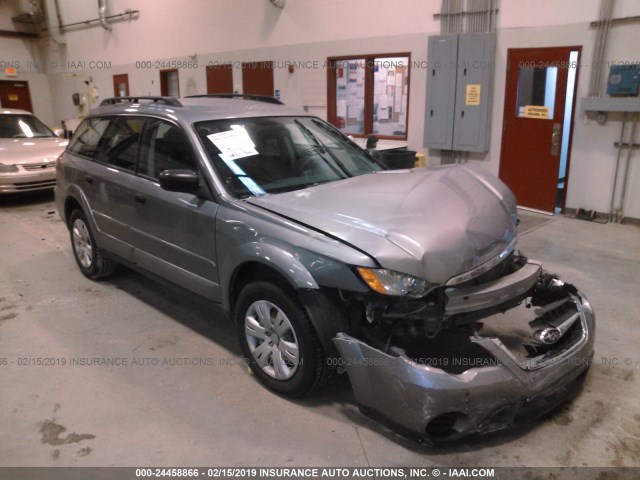 4S4BP60C987310566 - 2008 SUBARU OUTBACK GRAY photo 1