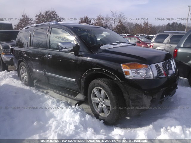 5N1AA0NE9BN604783 - 2011 NISSAN ARMADA PLATINUM BLACK photo 1