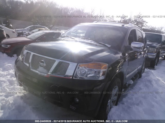 5N1AA0NE9BN604783 - 2011 NISSAN ARMADA PLATINUM BLACK photo 2