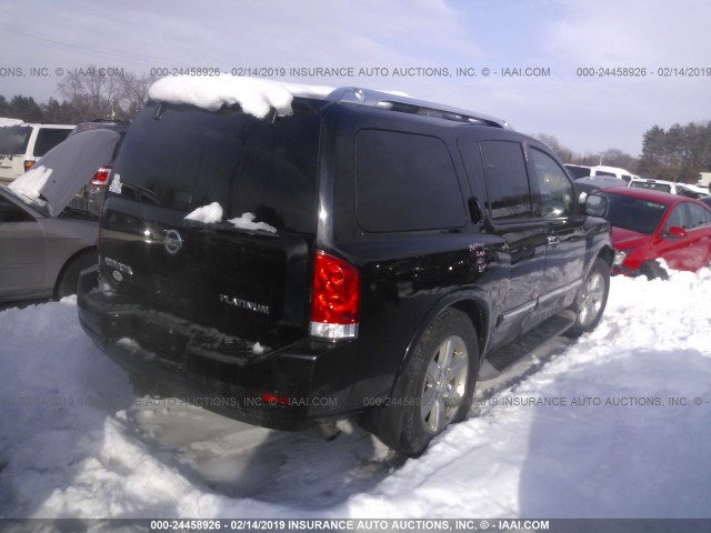 5N1AA0NE9BN604783 - 2011 NISSAN ARMADA PLATINUM BLACK photo 4