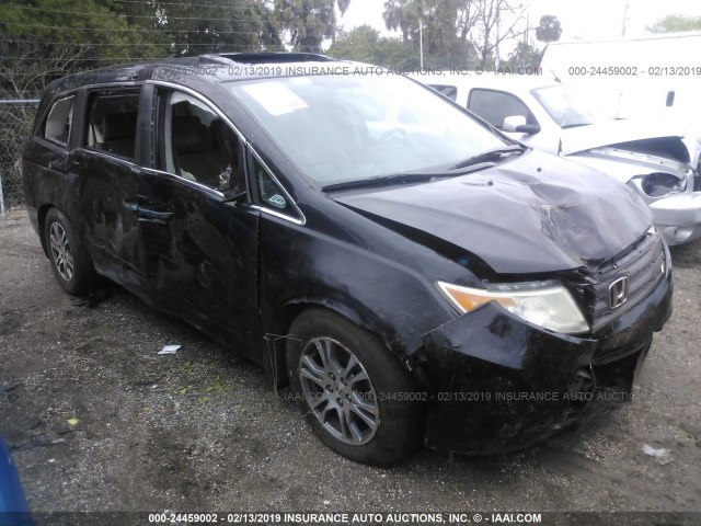 5FNRL5H66DB055306 - 2013 HONDA ODYSSEY EXL BLACK photo 1