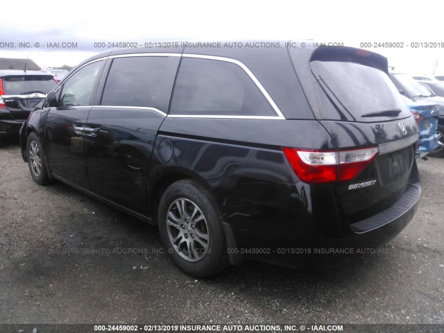 5FNRL5H66DB055306 - 2013 HONDA ODYSSEY EXL BLACK photo 3