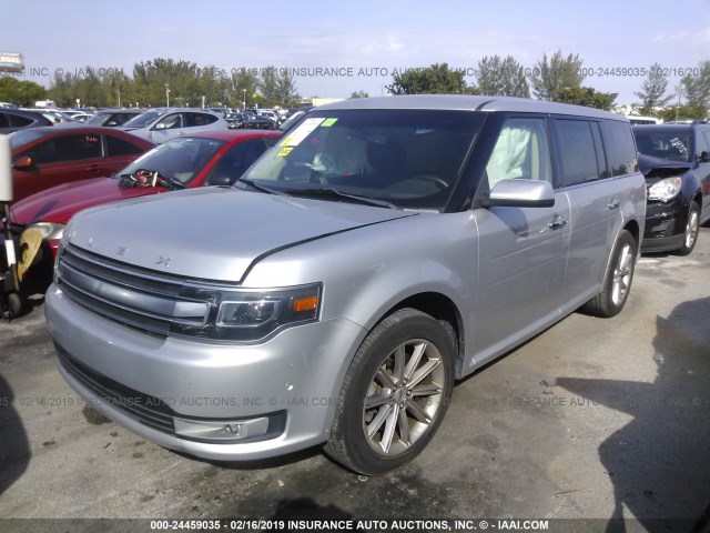 2FMGK5D87DBD06540 - 2013 FORD FLEX LIMITED SILVER photo 2