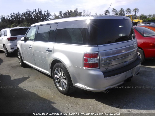 2FMGK5D87DBD06540 - 2013 FORD FLEX LIMITED SILVER photo 3