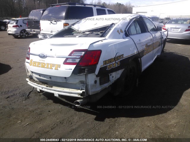 1FAHP2M83DG119304 - 2013 FORD TAURUS POLICE INTERCEPTOR WHITE photo 4