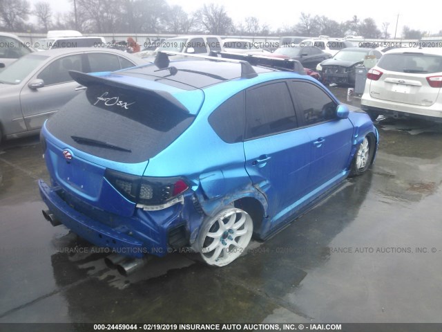 JF1GR7E66EG243522 - 2014 SUBARU IMPREZA WRX BLUE photo 4