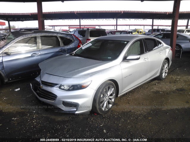 1G1ZH5SX6GF359778 - 2016 CHEVROLET MALIBU PREMIER SILVER photo 2