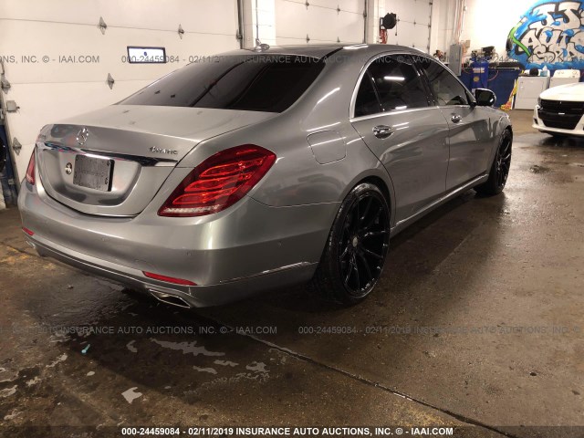 WDDUG8FB4FA161237 - 2015 MERCEDES-BENZ S 550 4MATIC SILVER photo 4