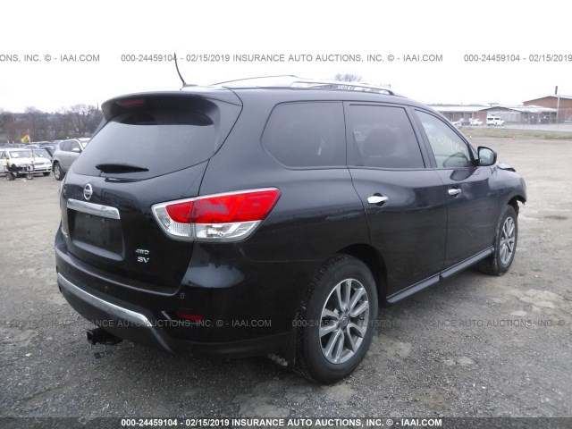 5N1AR2MM1DC603736 - 2013 NISSAN PATHFINDER S/SV/SL/PLATINUM BLACK photo 4