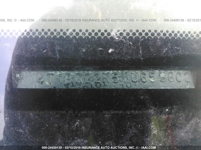 4T1BG22K5YU658802 - 2000 TOYOTA CAMRY CE/LE/XLE 棕色 照片 9