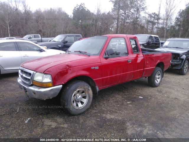 1FTYR14C9YPB93979 - 2000 FORD RANGER SUPER CAB RED photo 2