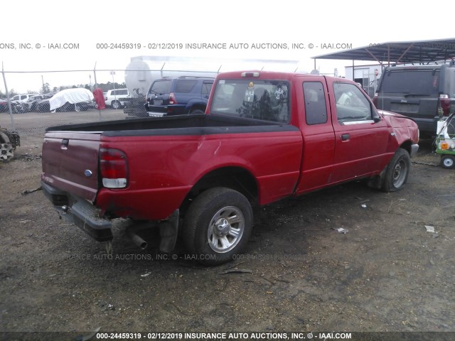 1FTYR14C9YPB93979 - 2000 FORD RANGER SUPER CAB RED photo 4