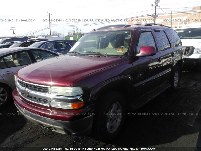 1GNEK13T44J136070 - 2004 CHEVROLET TAHOE K1500 RED photo 2