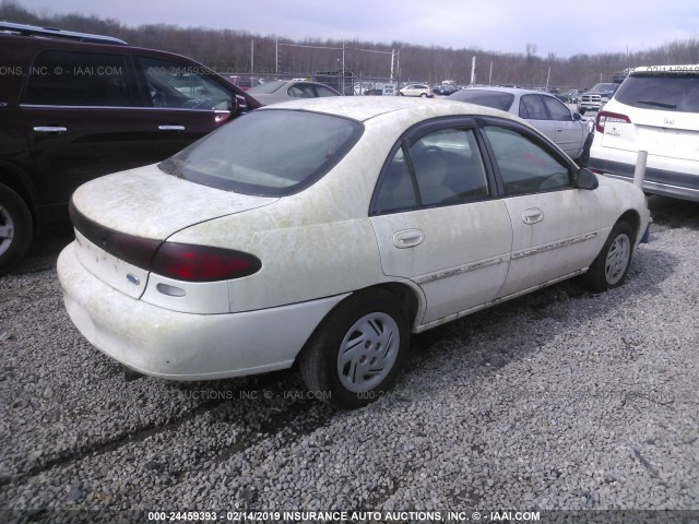 1FALP13P1VW174337 - 1997 FORD ESCORT LX/SPORT WHITE photo 4