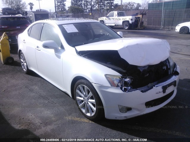 JTHBF5C2XA2097178 - 2010 LEXUS IS 250 WHITE photo 1