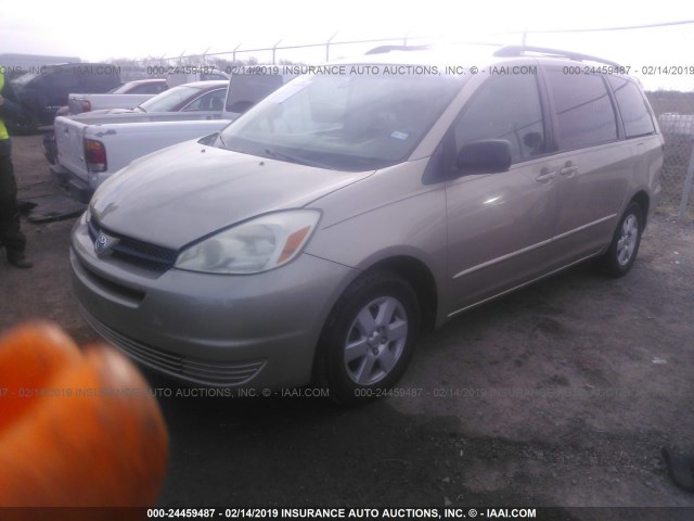 5TDZA23C95S291608 - 2005 TOYOTA SIENNA CE/LE GOLD photo 2