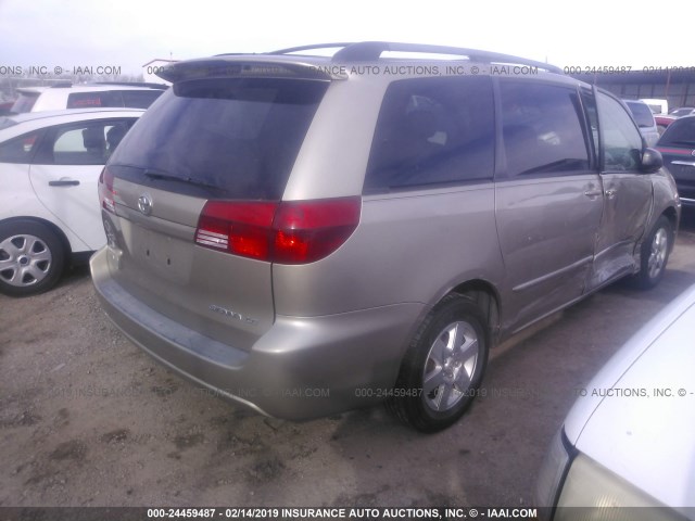 5TDZA23C95S291608 - 2005 TOYOTA SIENNA CE/LE GOLD photo 4