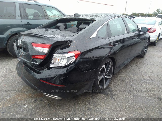 1HGCV1F3XJA232611 - 2018 HONDA ACCORD SPORT BLACK photo 4