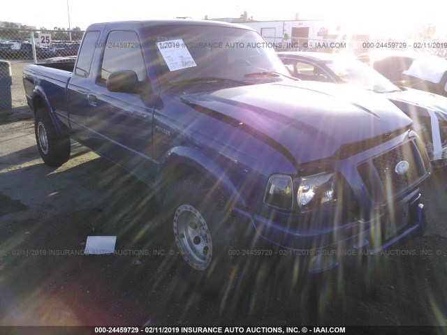 1FTYR14U04PA19043 - 2004 FORD RANGER SUPER CAB BLUE photo 1