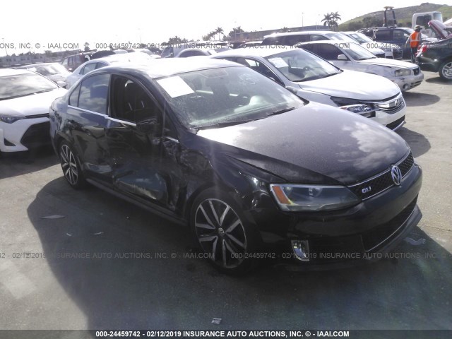 3VW4S7AJ5EM202491 - 2014 VOLKSWAGEN JETTA GLI BLACK photo 1