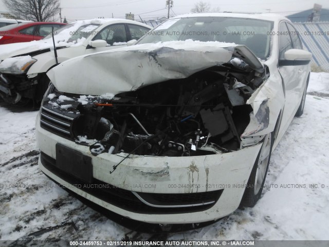 1VWBH7A37DC053489 - 2013 VOLKSWAGEN PASSAT SE WHITE photo 6