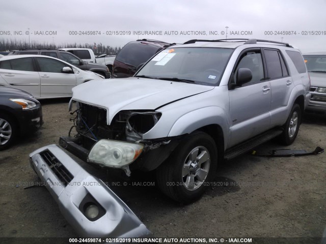 JTEZT14R868010357 - 2006 TOYOTA 4RUNNER SR5/SPORT SILVER photo 2