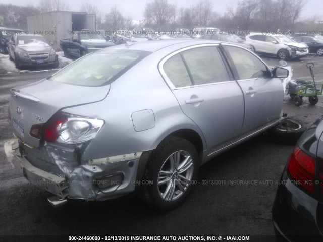 JN1DV6AR0BM653669 - 2011 INFINITI G25 SILVER photo 4