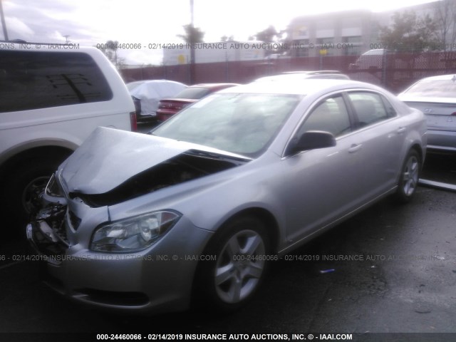 1G1ZB5EB5AF101034 - 2010 CHEVROLET MALIBU LS SILVER photo 2