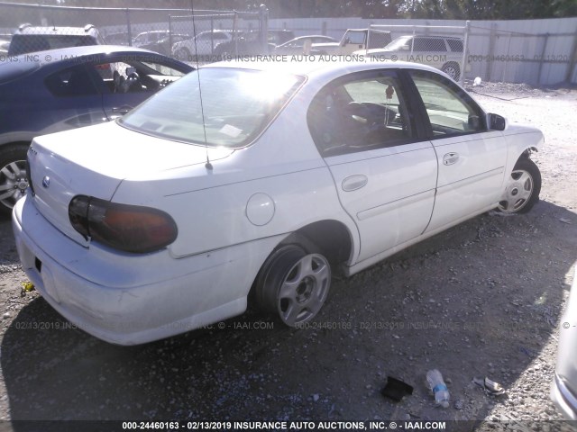 1G1NE52JX1M569693 - 2001 CHEVROLET MALIBU LS WHITE photo 4