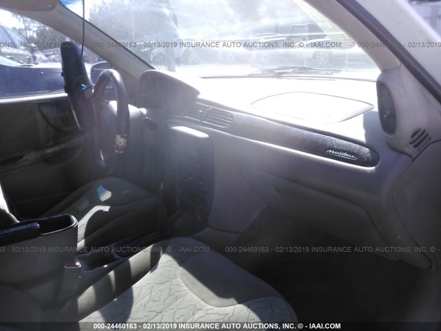 1G1NE52JX1M569693 - 2001 CHEVROLET MALIBU LS WHITE photo 5