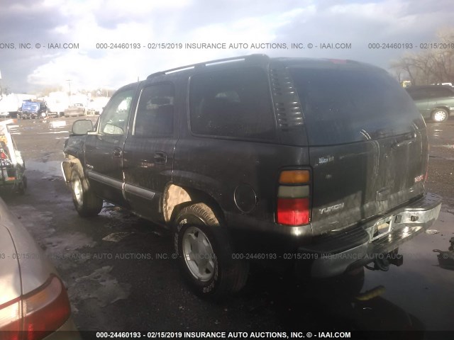 1GKEK13T85J264309 - 2005 GMC YUKON GRAY photo 3