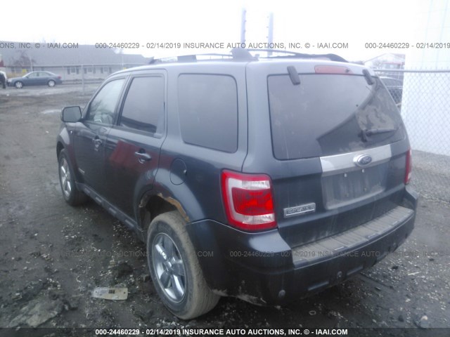 1FMCU04138KB45923 - 2008 FORD ESCAPE LIMITED BLUE photo 3