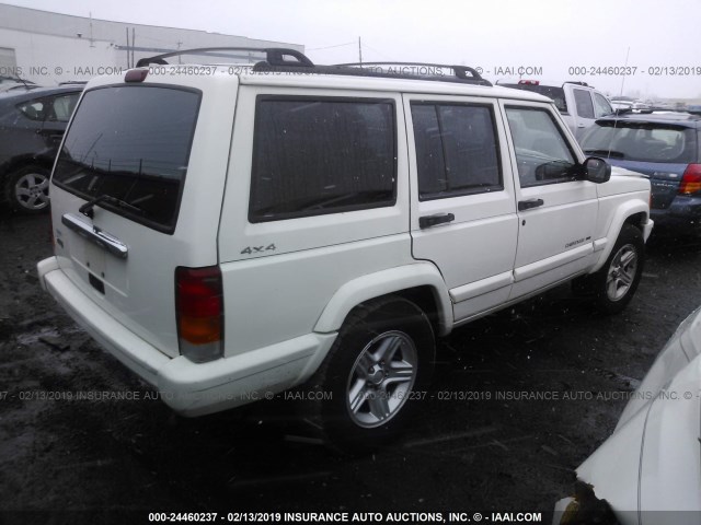 1J4FF68S5YL184504 - 2000 JEEP CHEROKEE LIMITED WHITE photo 4