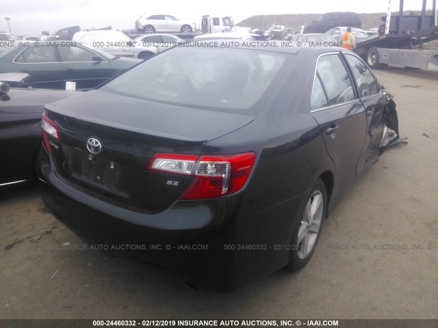 4T1BF1FK6EU363484 - 2014 TOYOTA CAMRY L/SE/LE/XLE 黑色 照片 4