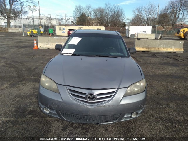 JM1BK123X51232820 - 2005 MAZDA 3 S GRAY photo 6