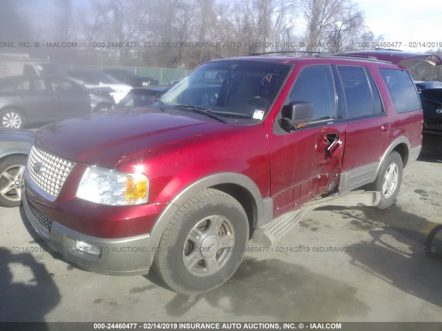 1FMPU18L54LA88714 - 2004 FORD EXPEDITION EDDIE BAUER BURGUNDY photo 2