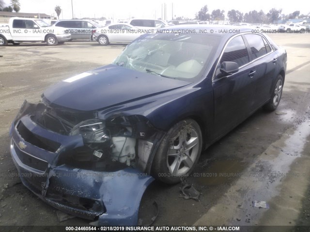 1G1ZA5EU4CF237341 - 2012 CHEVROLET MALIBU LS BLUE photo 2