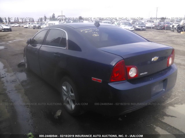 1G1ZA5EU4CF237341 - 2012 CHEVROLET MALIBU LS BLUE photo 3