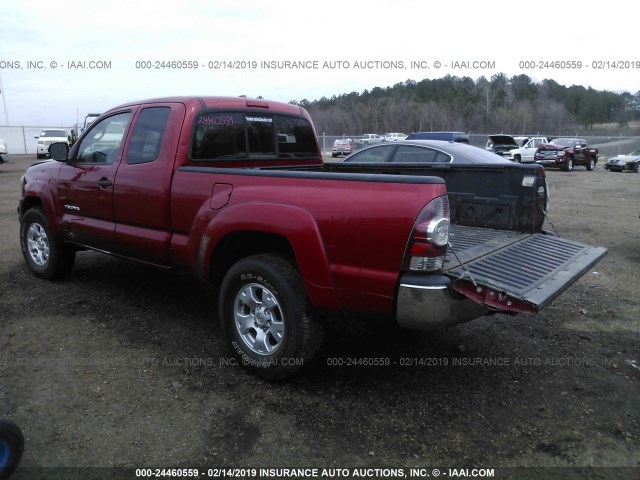 5TEUU42N39Z618237 - 2009 TOYOTA TACOMA ACCESS CAB წითელი ფოტო 3
