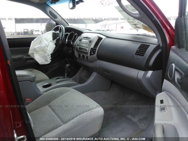 5TEUU42N39Z618237 - 2009 TOYOTA TACOMA ACCESS CAB წითელი ფოტო 5