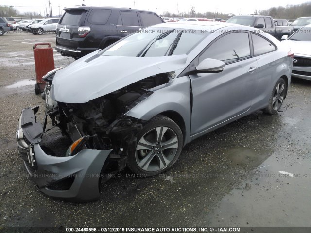 KMHDH6AE8DU008123 - 2013 HYUNDAI ELANTRA COUPE GS/SE GRAY photo 2