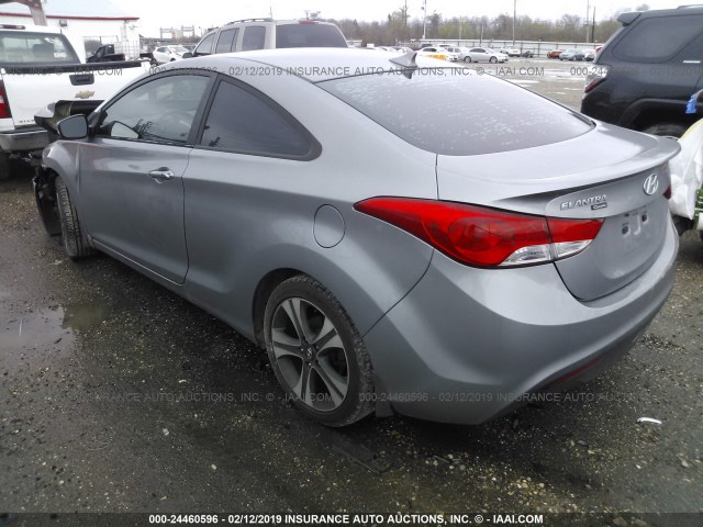 KMHDH6AE8DU008123 - 2013 HYUNDAI ELANTRA COUPE GS/SE GRAY photo 3