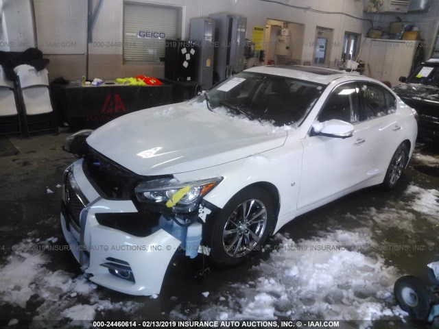 JN1BV7AR7FM416146 - 2015 INFINITI Q50 PREMIUM/SPORT WHITE photo 2